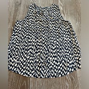 Women’s Size Large Collective Concepts Navy Blue/Cream Blouse